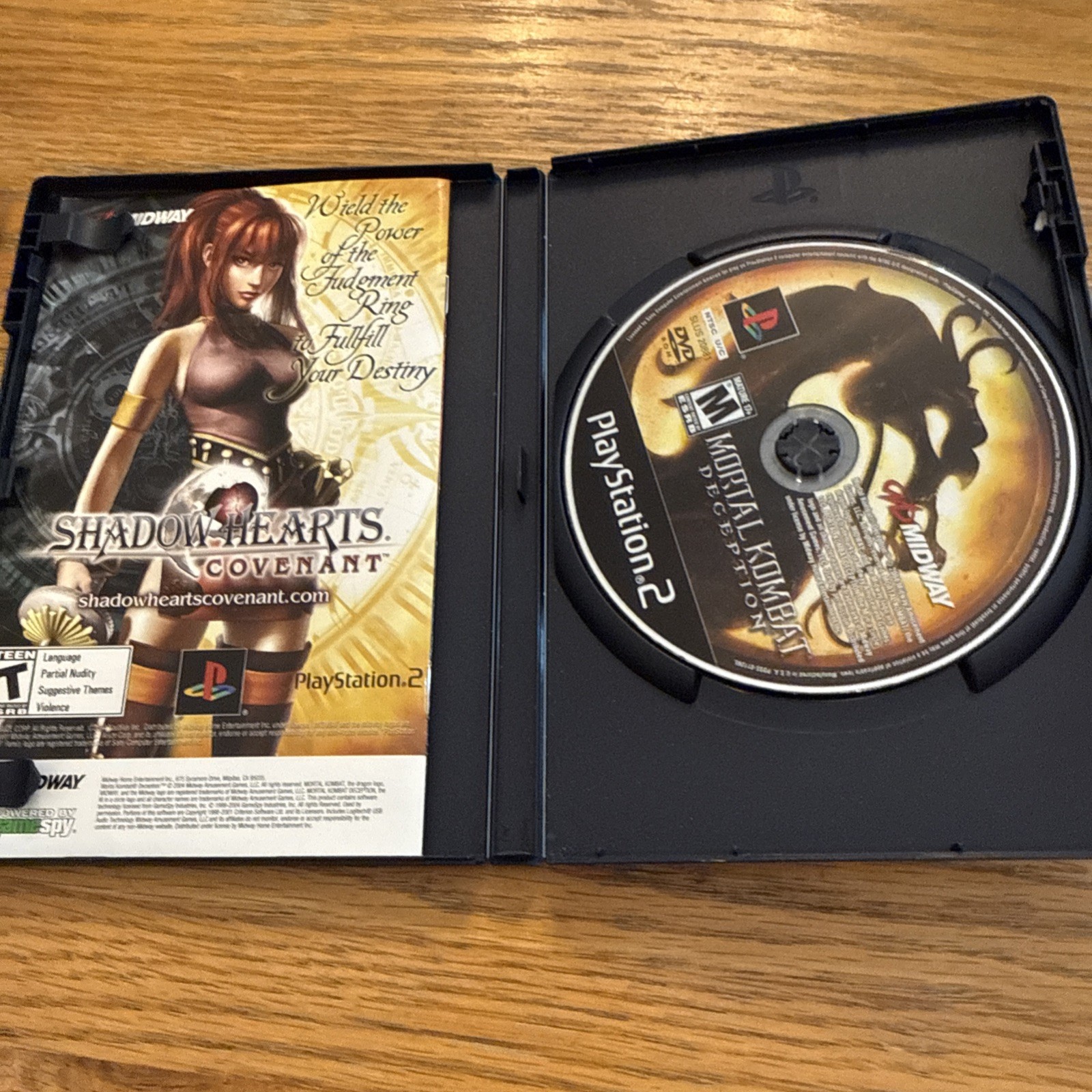 Lot 2 Sony Dark Cloud 2 PS2 & Mortal Kombat Deception Cases And Manuals