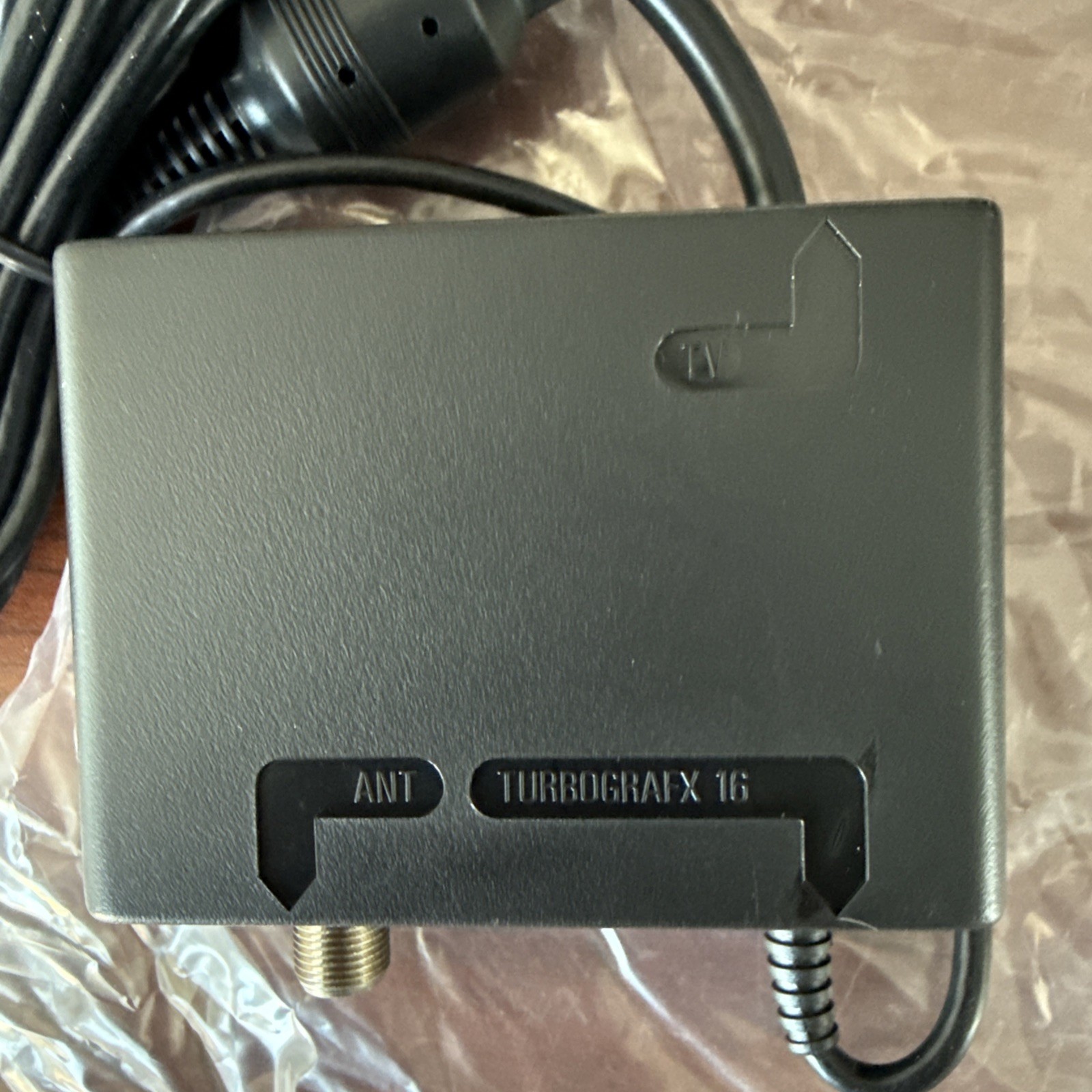 Original OEM TurboGrafx16 TV RF Adaptor Switch Cable NOS