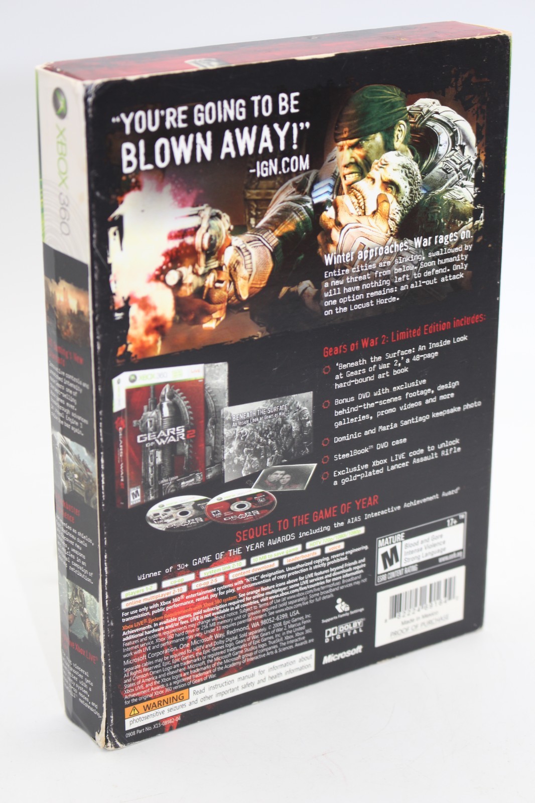 Gears of War 2 Limited Edition NO GAME INCLUDED – Microsoft Xbox 360
