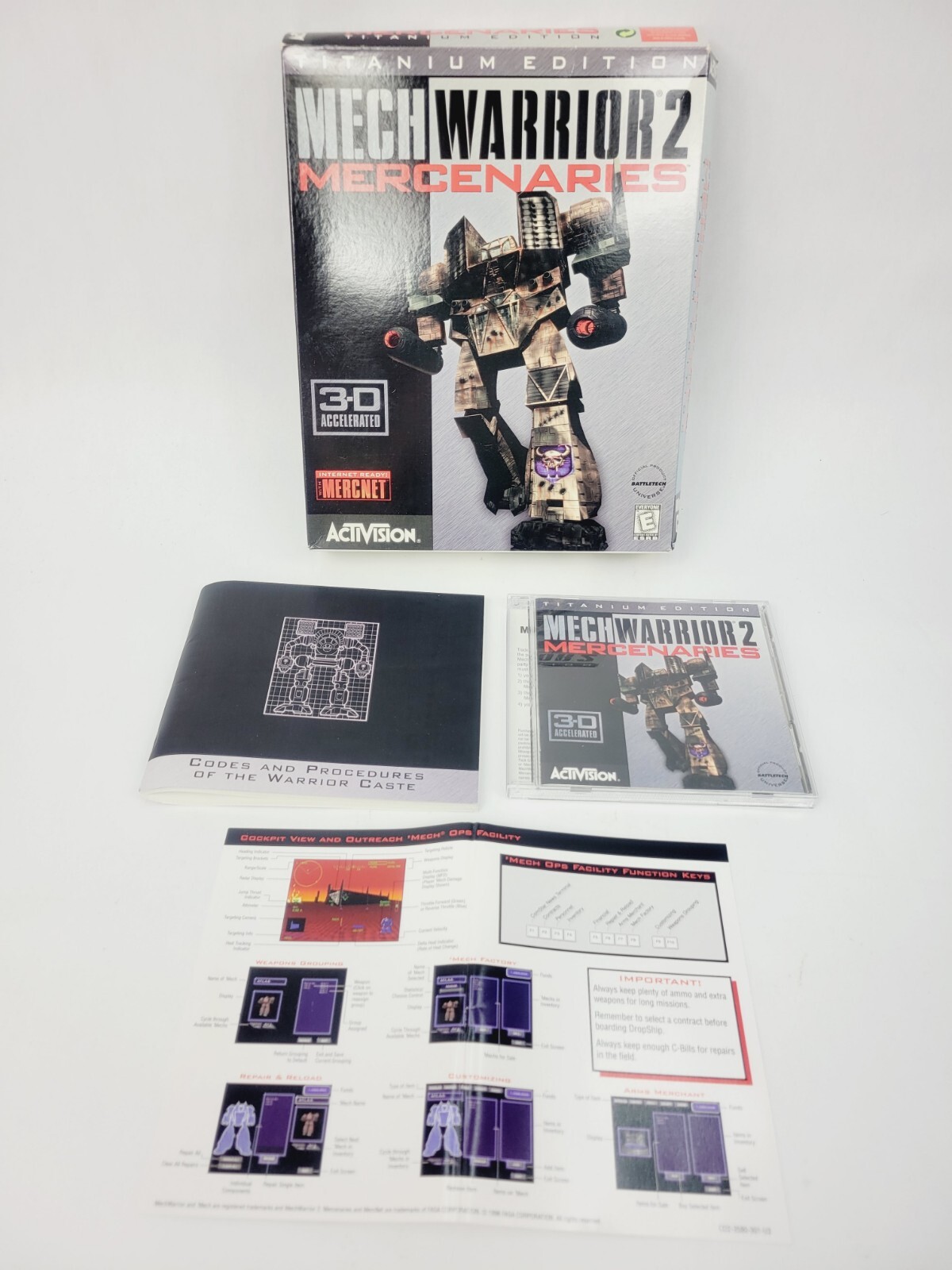 Mechwarrior 2 Mercenaries Titanium Edition PC Game – Activision (1998, CD-Rom)