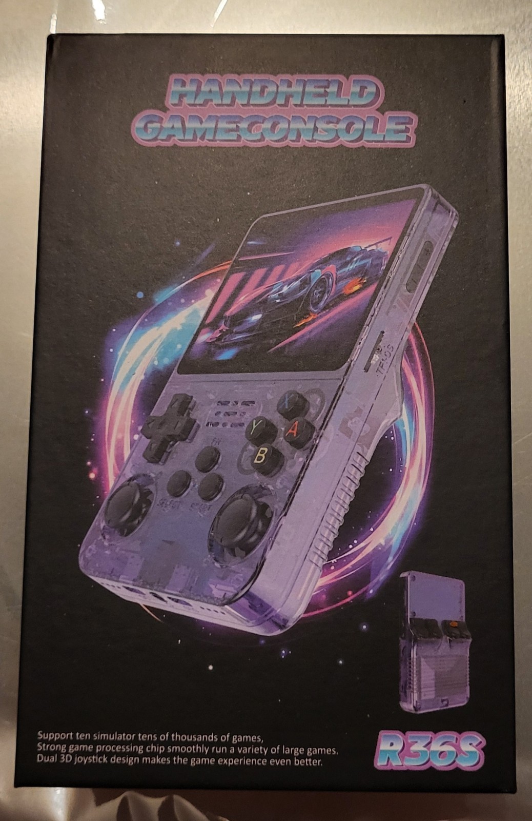 R36MAX Retro Handheld Console RED – 64GB Built-In Storage 18,000+ Games 4″ IPS