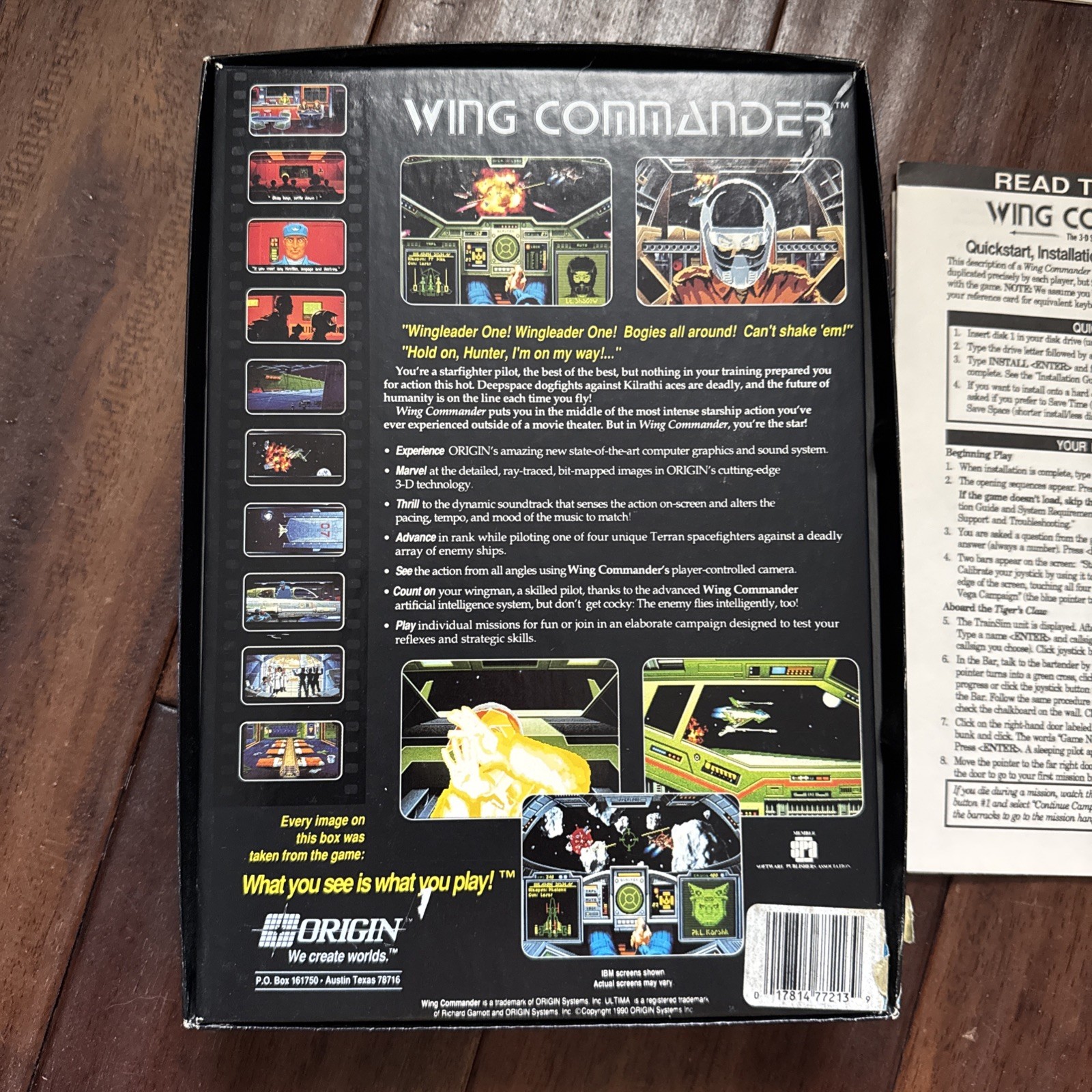 Wing Commander 1990 Origin IBM PC 5.2″ Floppy CIB + Wing Commander 2 5.2” Floppy
