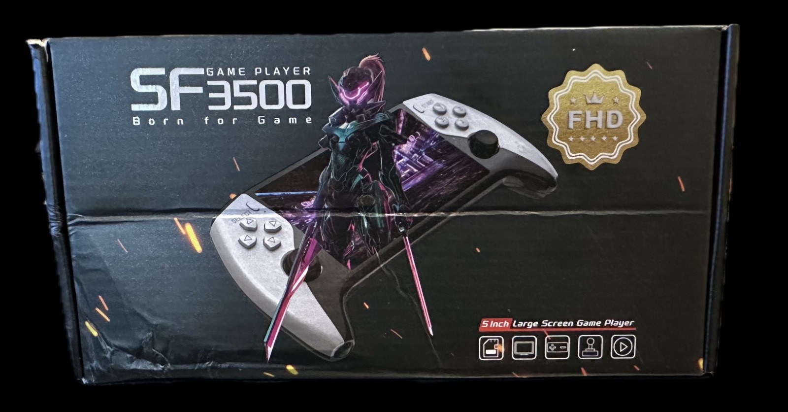 SF3500 Handheld Game Player 5 Inch FHD Portable Console, Over 20,000 Games – NEW