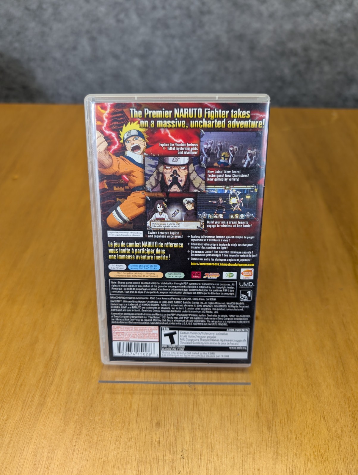 Naruto: Ultimate Ninja Heroes 2 The Phantom Fortress (Sony PSP, 2008) CIB! Works