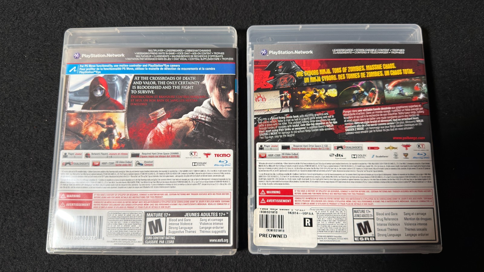 Ninja Gaiden 3 & Yaiba Z CIB w/Comic – PlayStation 3 – Great Condition *Tested*