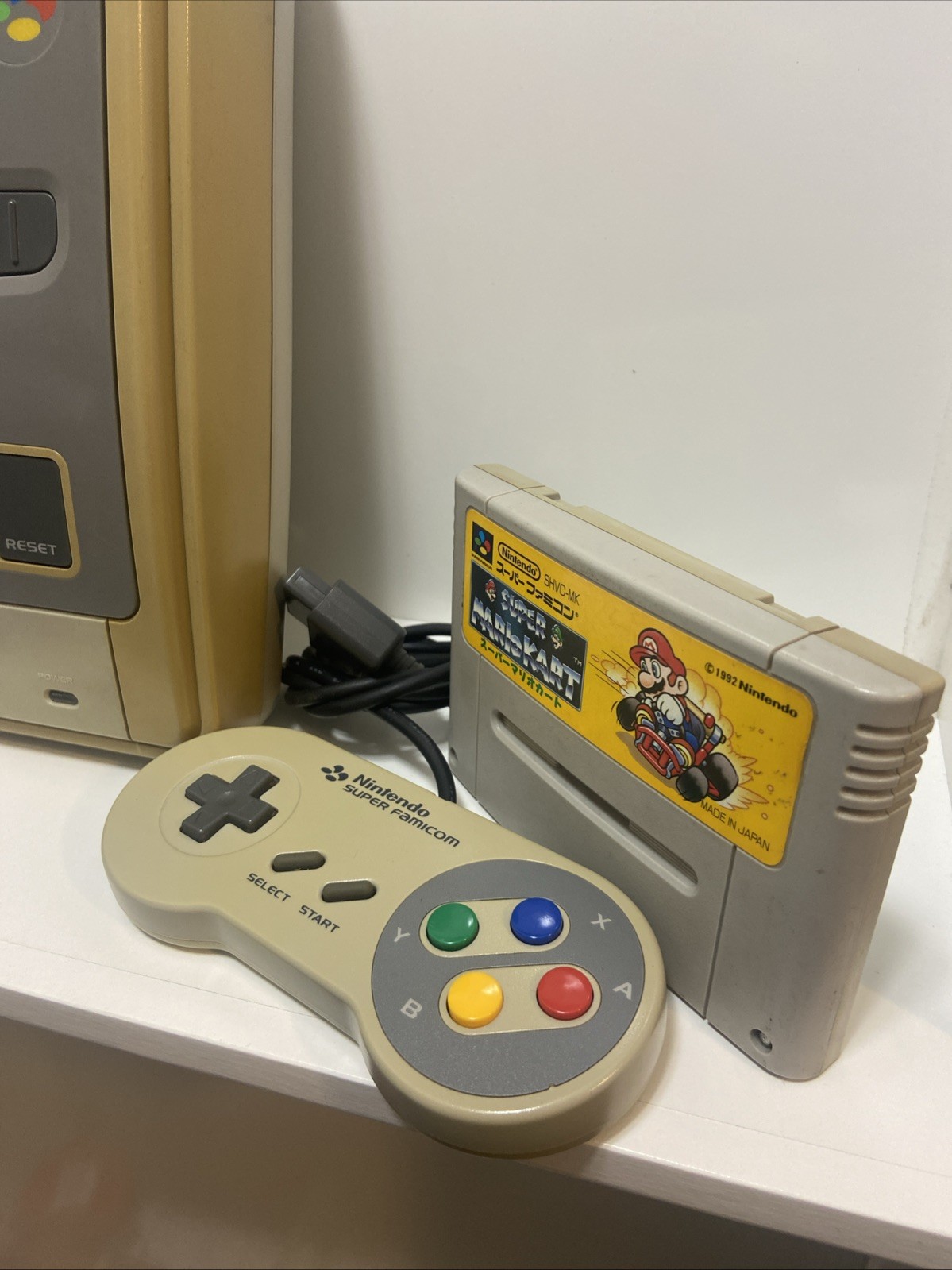 Nintendo Super Famicom Console Bundle 2 Controllers Mario Kart Tested Japan