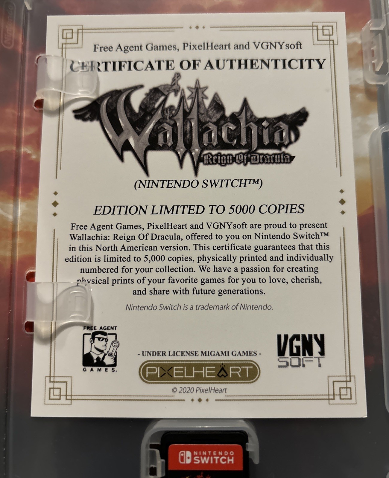 Wallachia: Reign of Dracula (Nintendo Switch, 2020) – RARE Limited Edition /5000