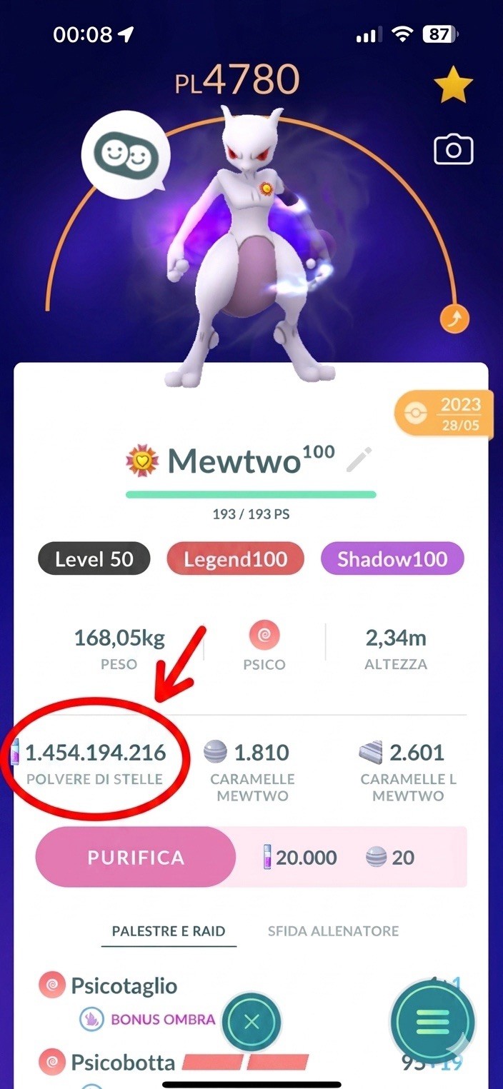 Pokemon Go Accont VIP 🔥1.5 billion stardust🔥✨4 MEWTWO100 SHADOW✨