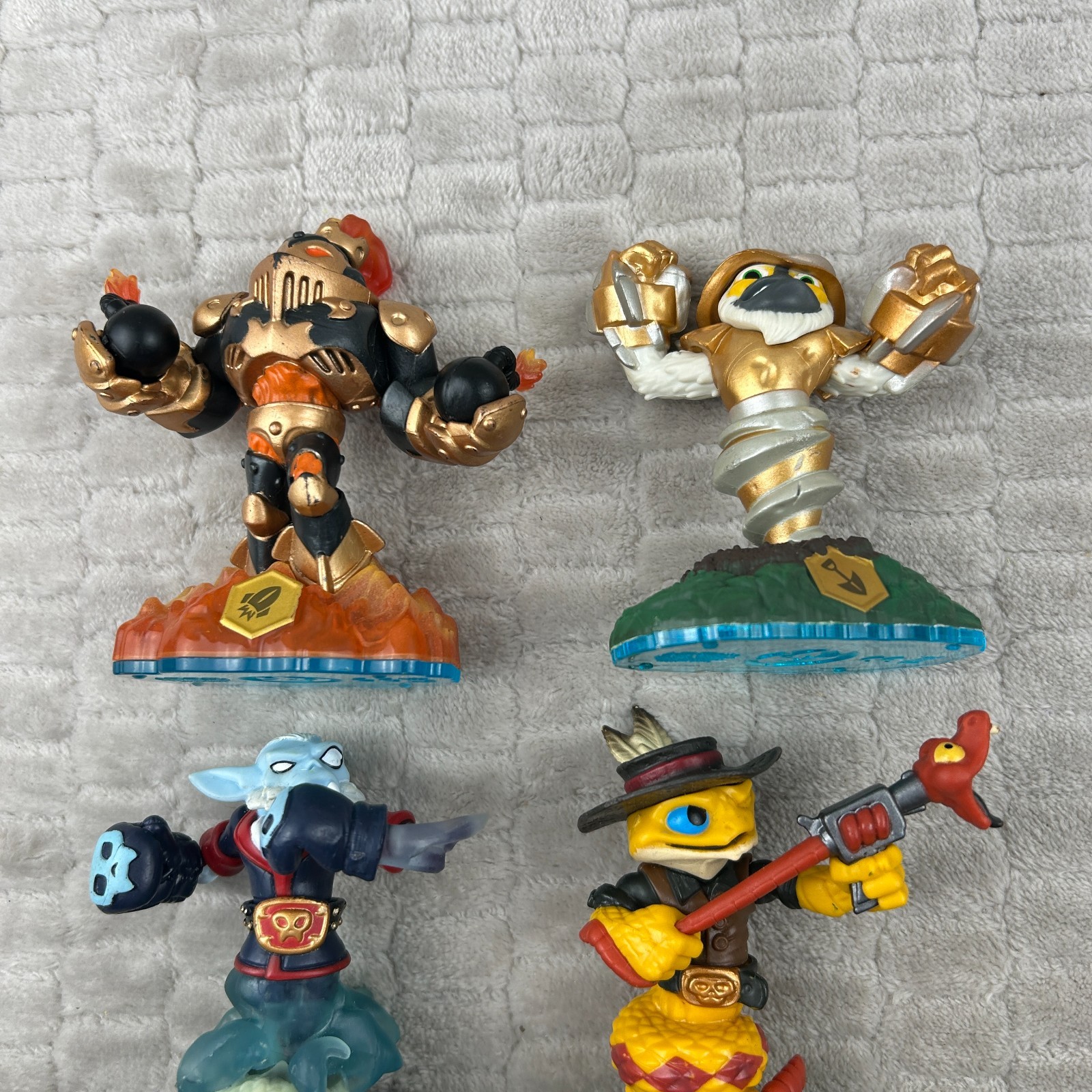 Skylanders Swap Force Lot Of 6 Blast Zone Grilla Drilla Night Shift Rattle Snake