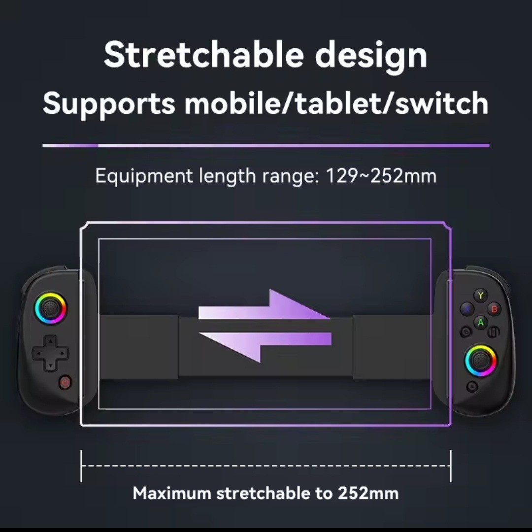 BSP D8 Wireless RGB Gamepad Bluetooth Controller For Android iOS PC
