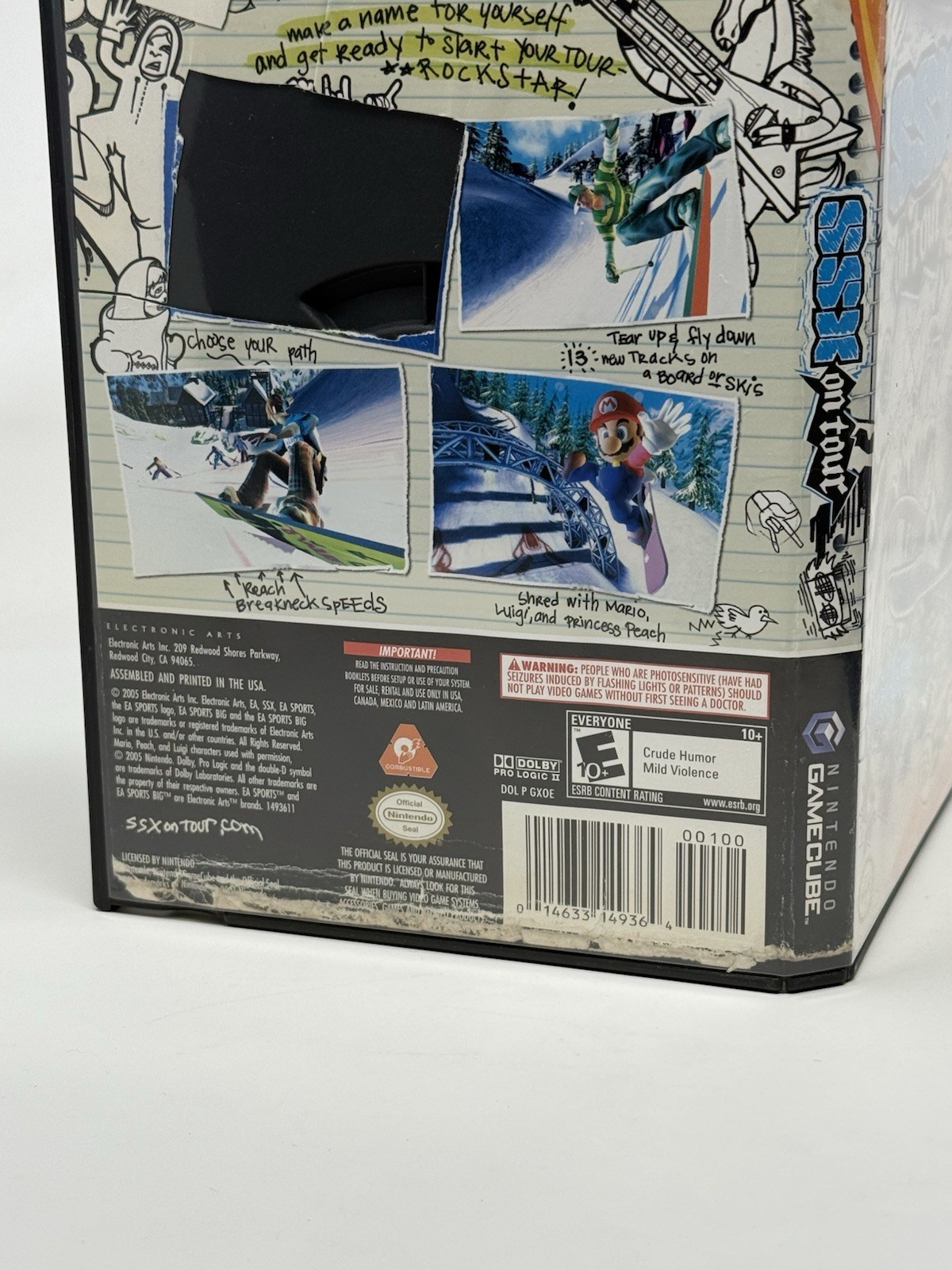 SSX on Tour Nintendo GameCube GC Game + Case Mint Disc Tested Featuring Mario