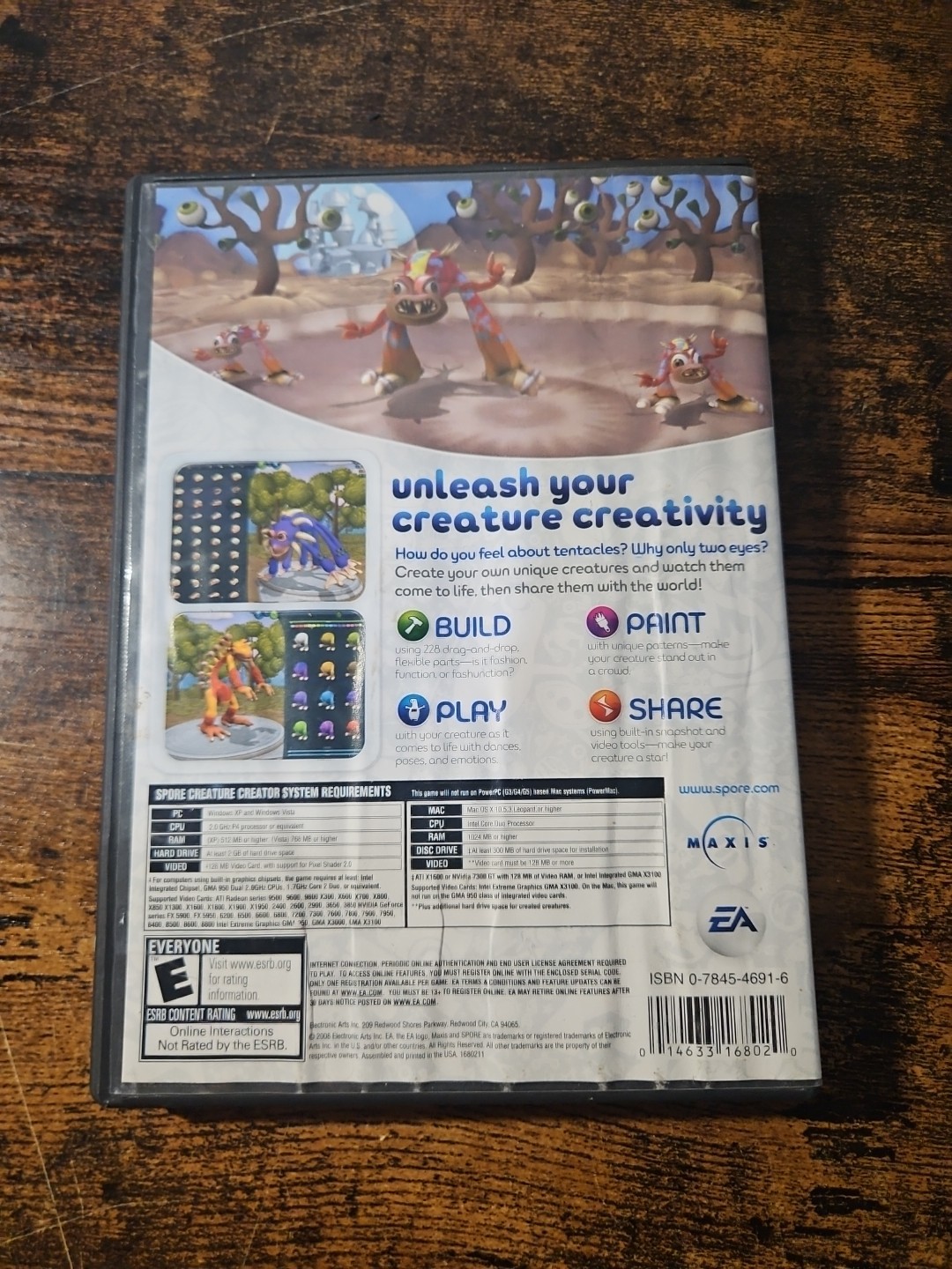 Spore Creature Creator, WIN MAC CD-ROM