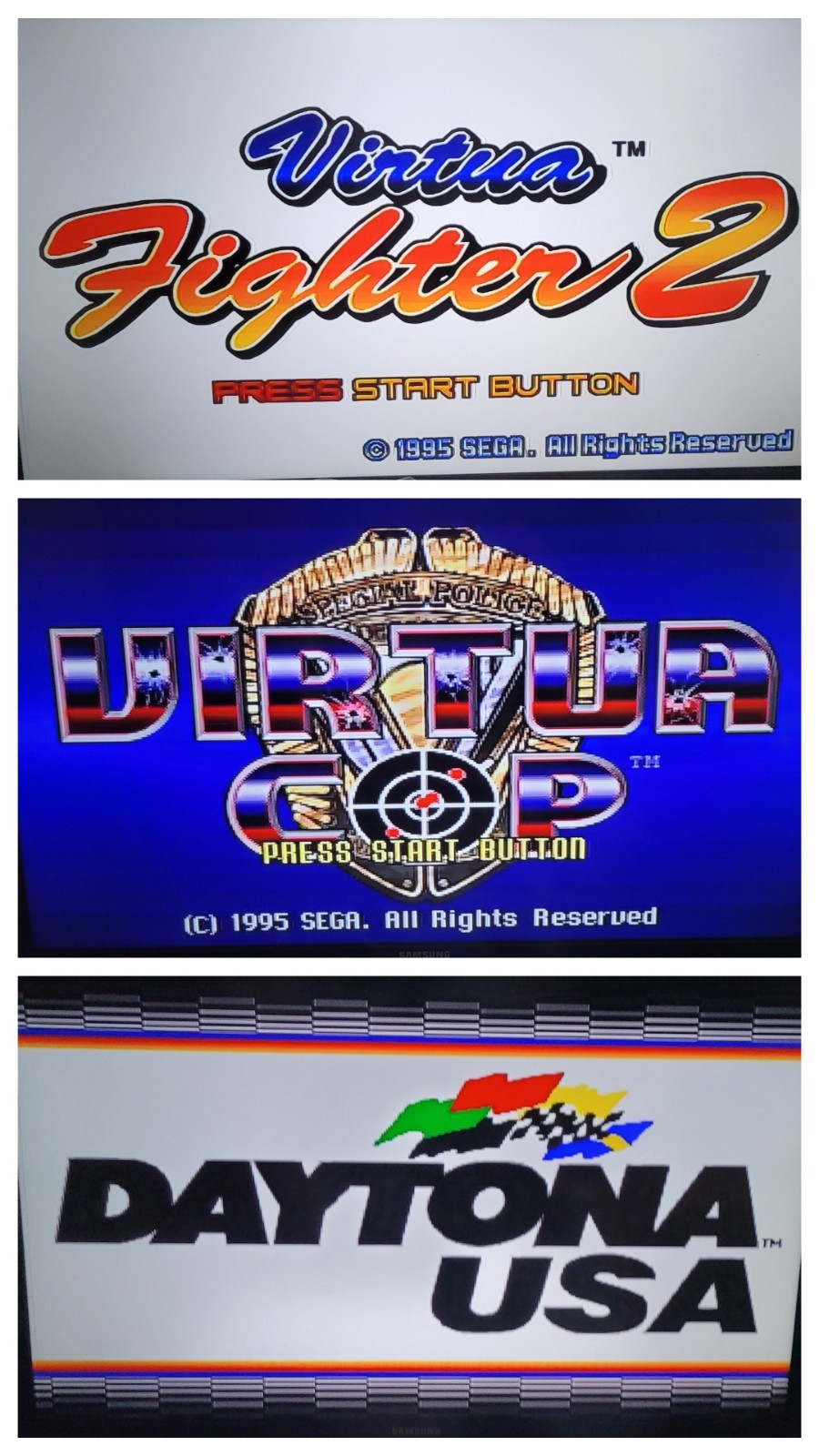Sega Saturn 3 GamePack Not For Resale Virtua Fighter 2 Daytona Virtua Cop Tested