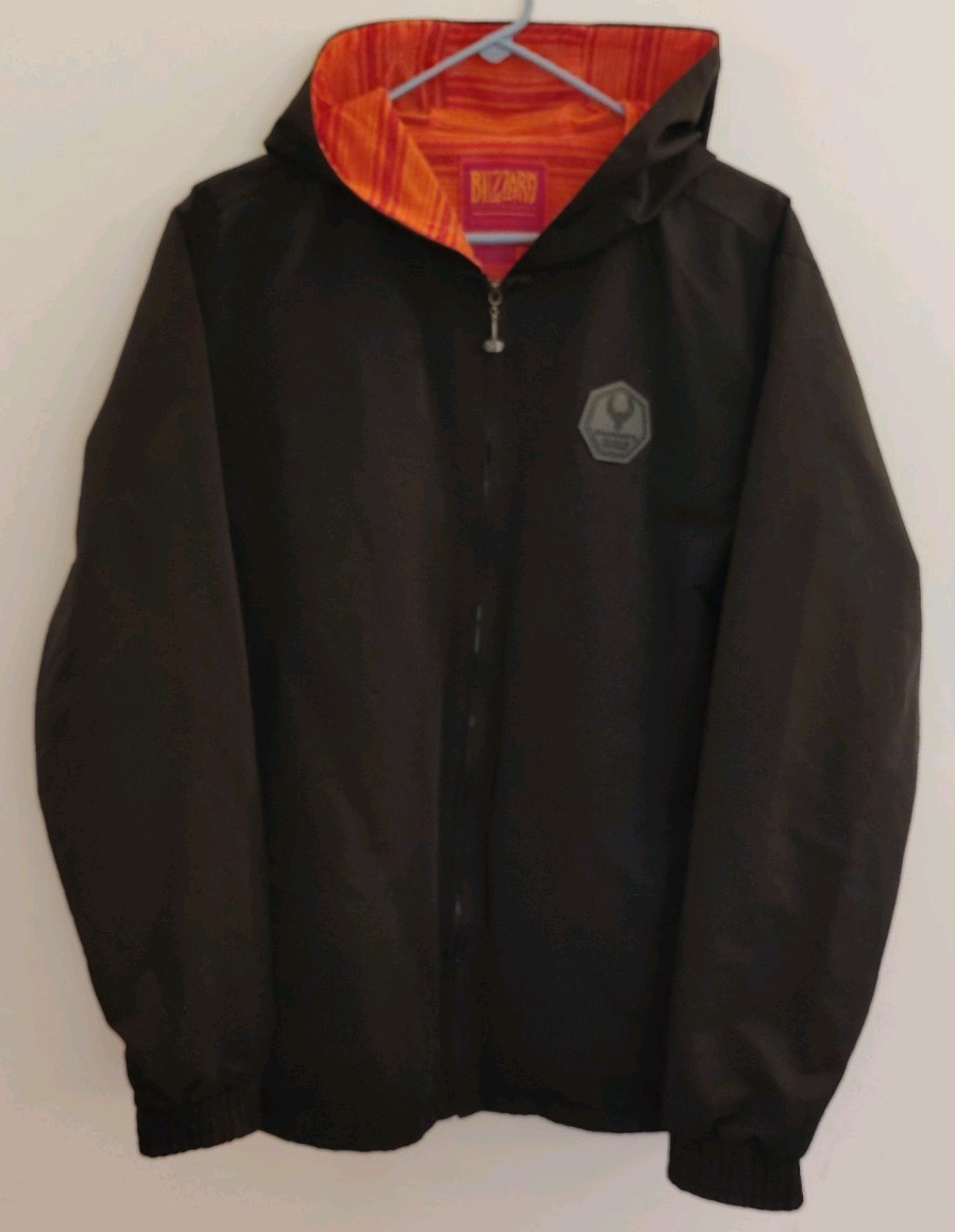 World of Warcraft Ragnaros The Firelord Full Zip Jacket Hoodie Blizzard Men’s 2X