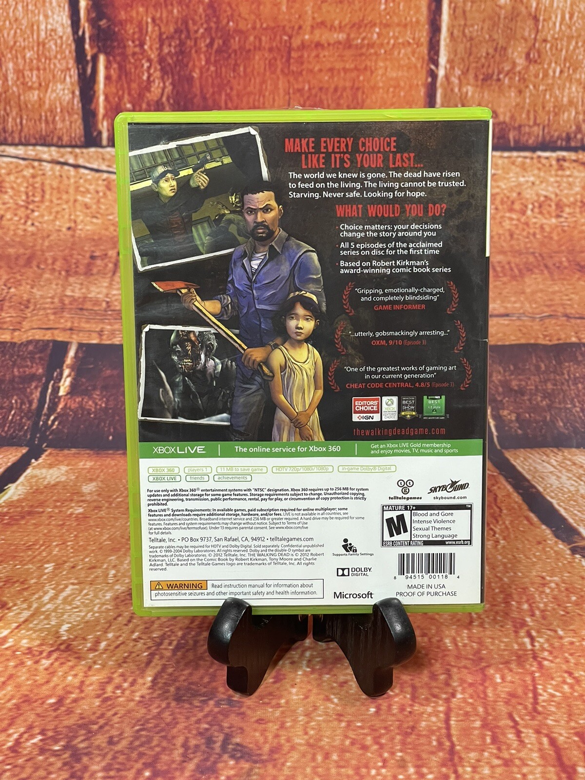 The Walking Dead A Telltale Games Series Xbox 360 Complete w/ Manual CIB TESTED