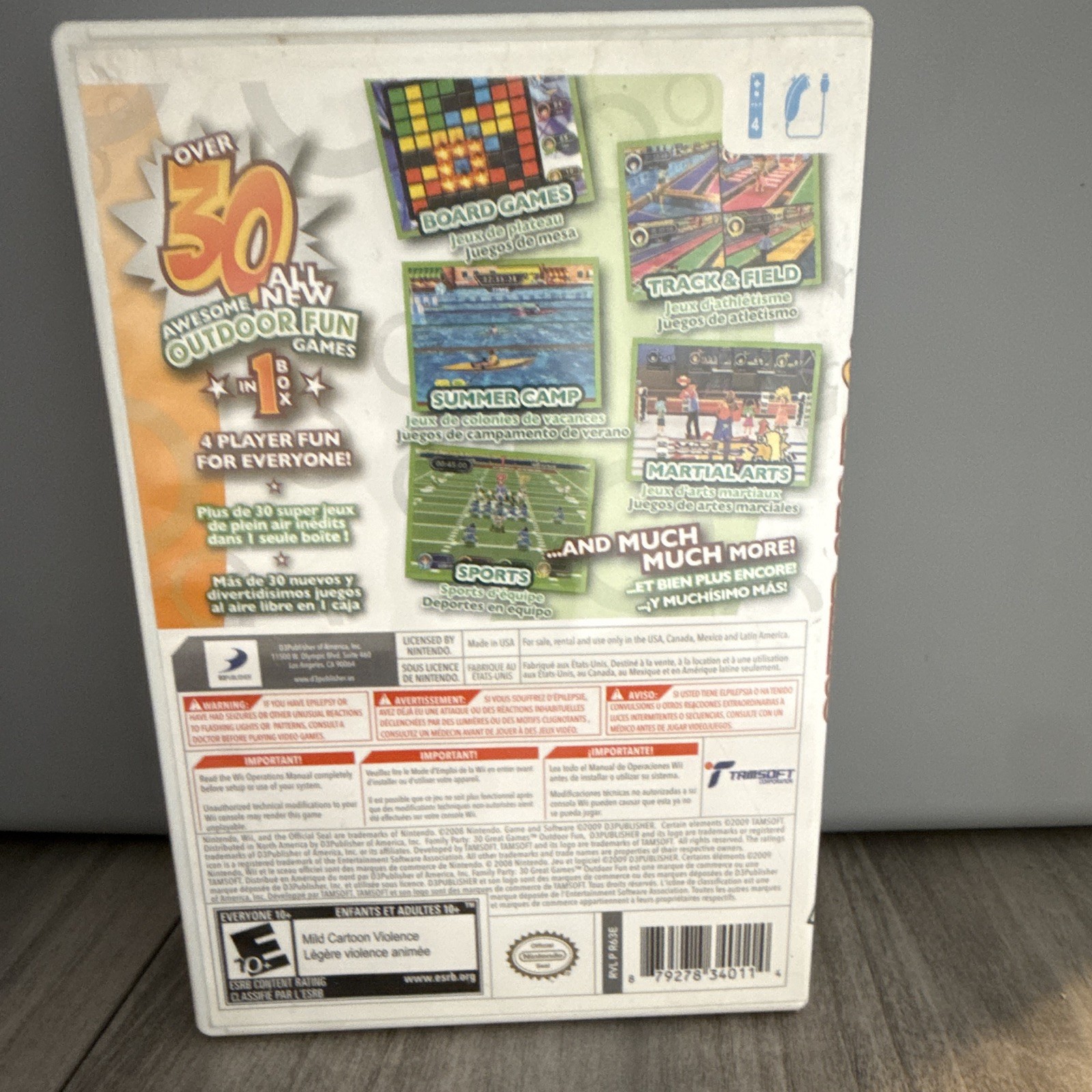D3Publisher Family Party: 30 Great Games Outdoor Fun Wii E10+ NTSC Manual