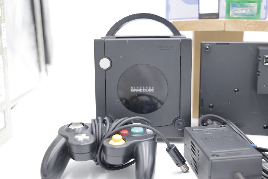 Gamecube Black Console System Enjoy Plus DOL-001 JP For Japan Nobox