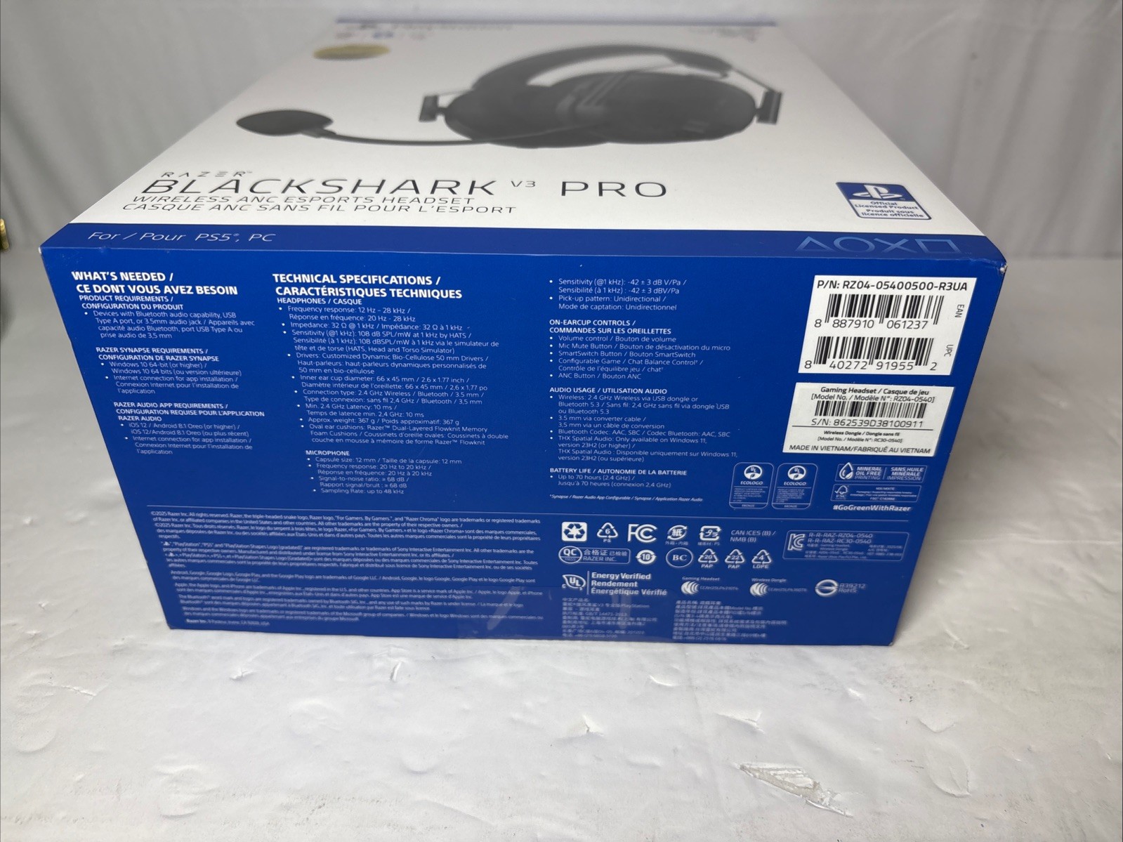 Razer – BlackShark V3 Pro ANC Wireless Over-the-Ear Headset for PlayStation