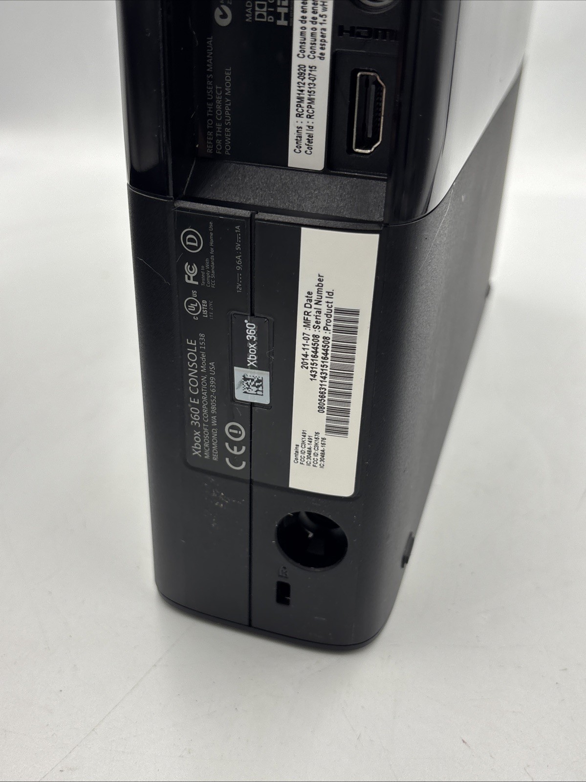 Xbox 360 E Model 1538 Console Bundle – New Power Supply Tested & Working Very Go