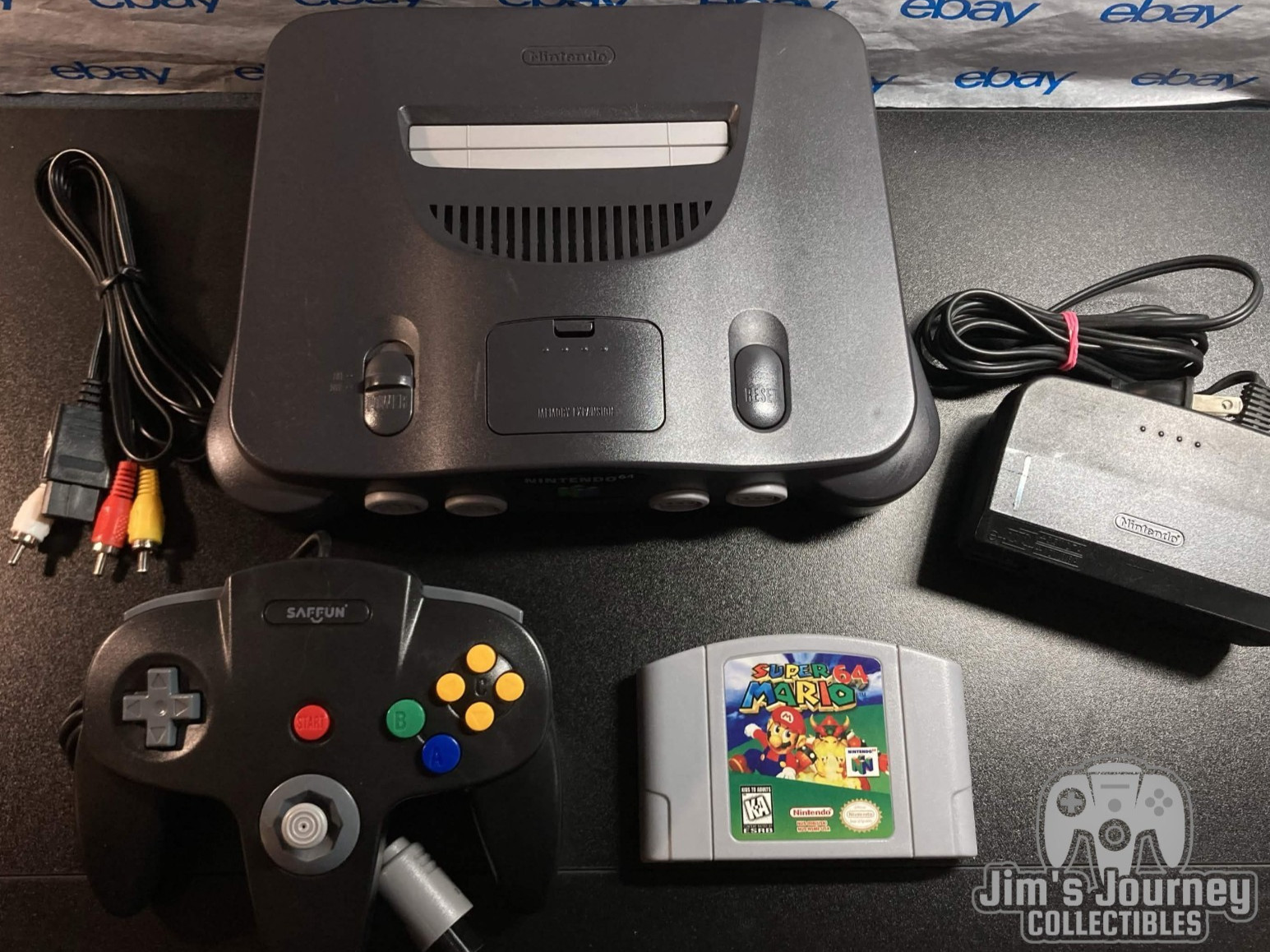 Nintendo 64 N64 Console + Super Mario 64+Controller+Cords