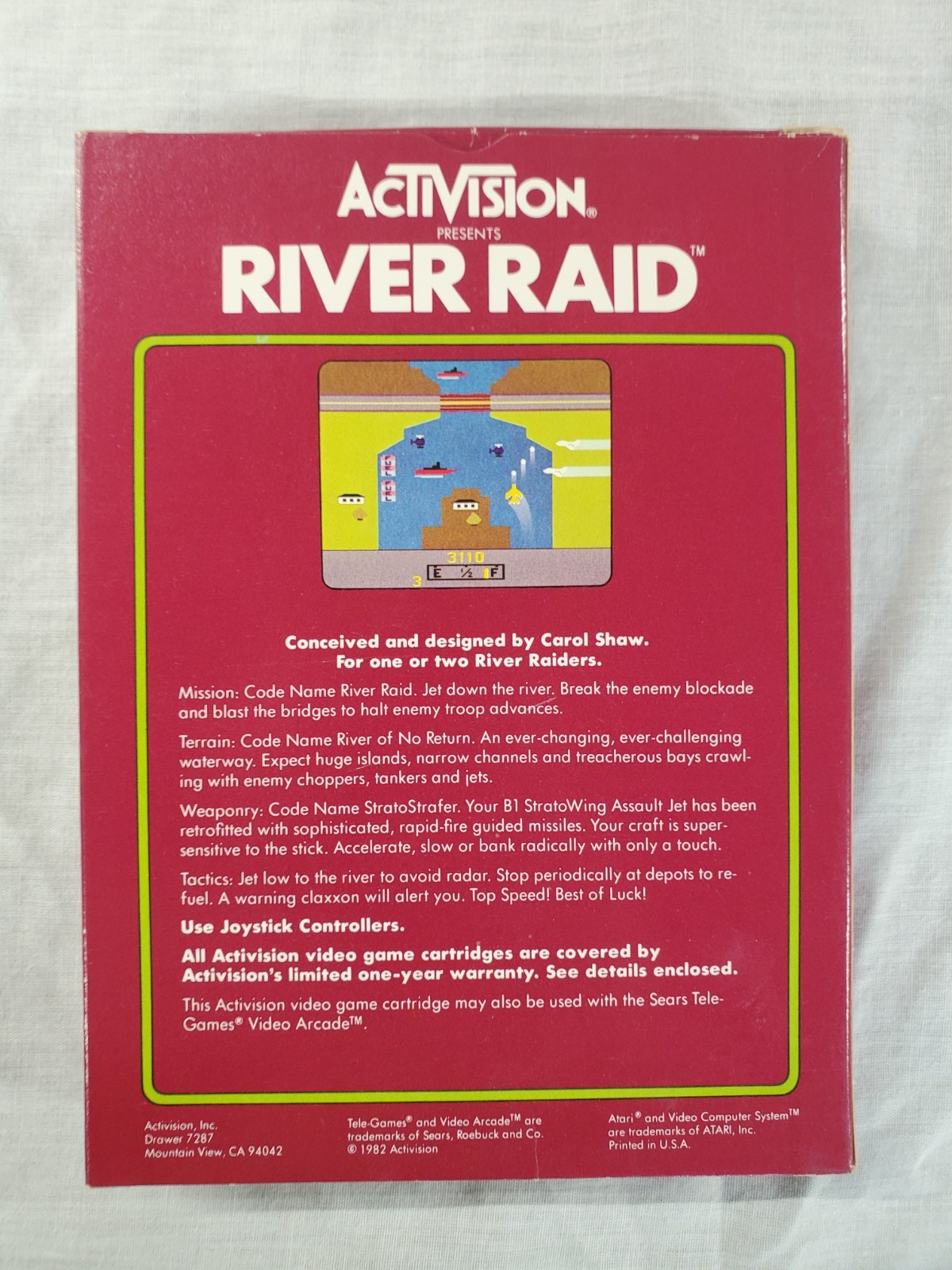 River Raid (Atari 2600) Complete In Box CIB Tested (C043)