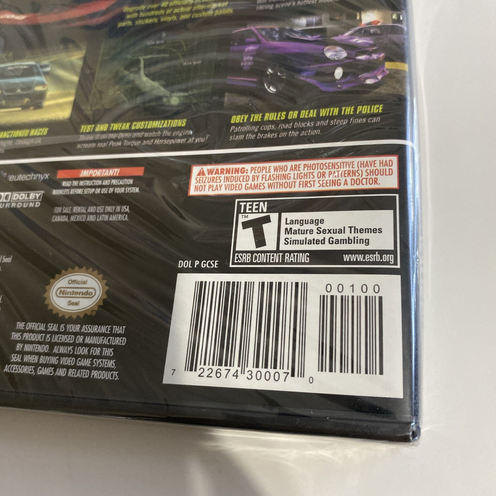 SRS: Street Racing Syndicate for GameCube NEW Factory Sealed USA Copy