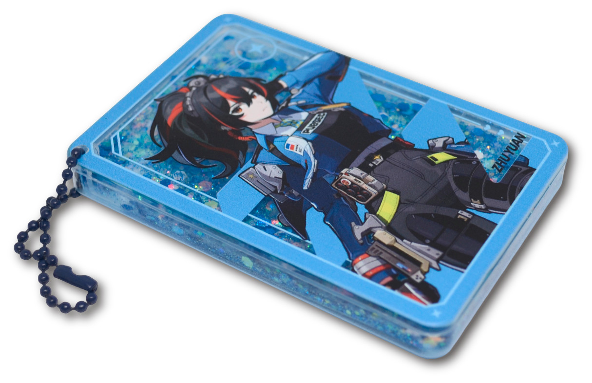 Zhu Yuan Zenless Zone Zero ZZZ Quicksand Glitter Acrylic Keychain Accessory