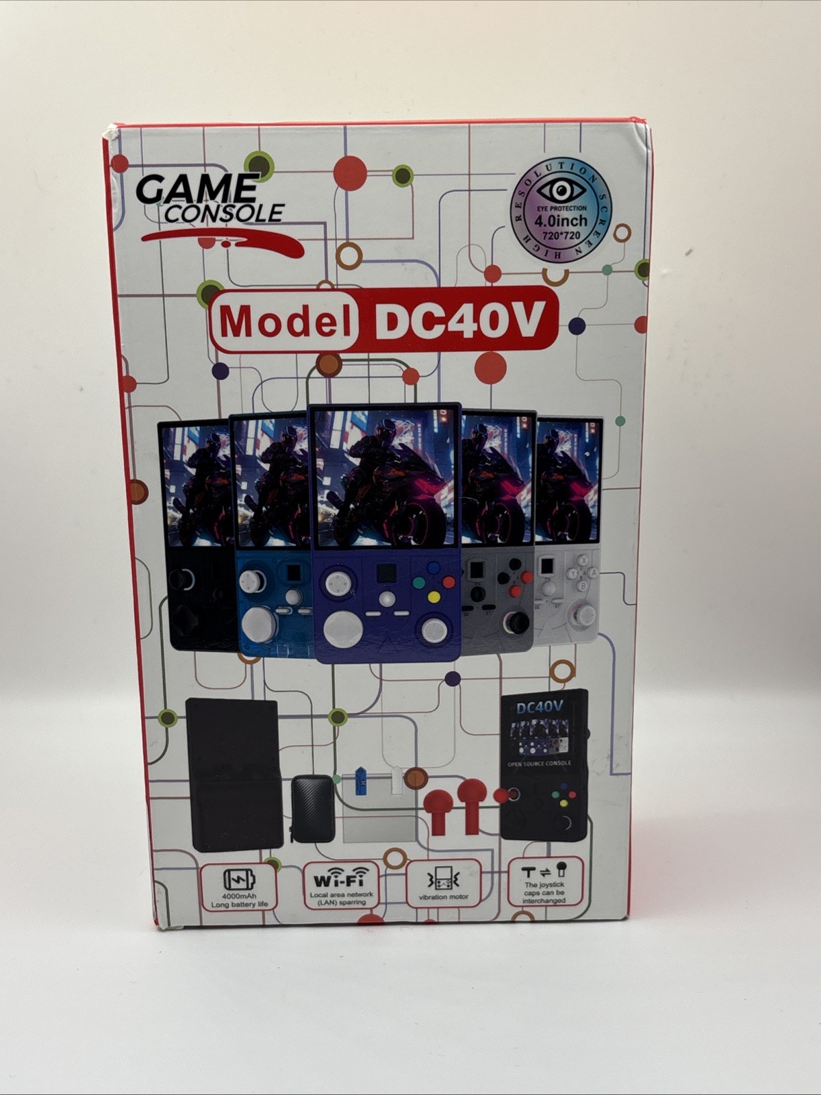 DC40V Handheld Game Console 4″ IPS Open Source Retro Emulator 4000mAh New