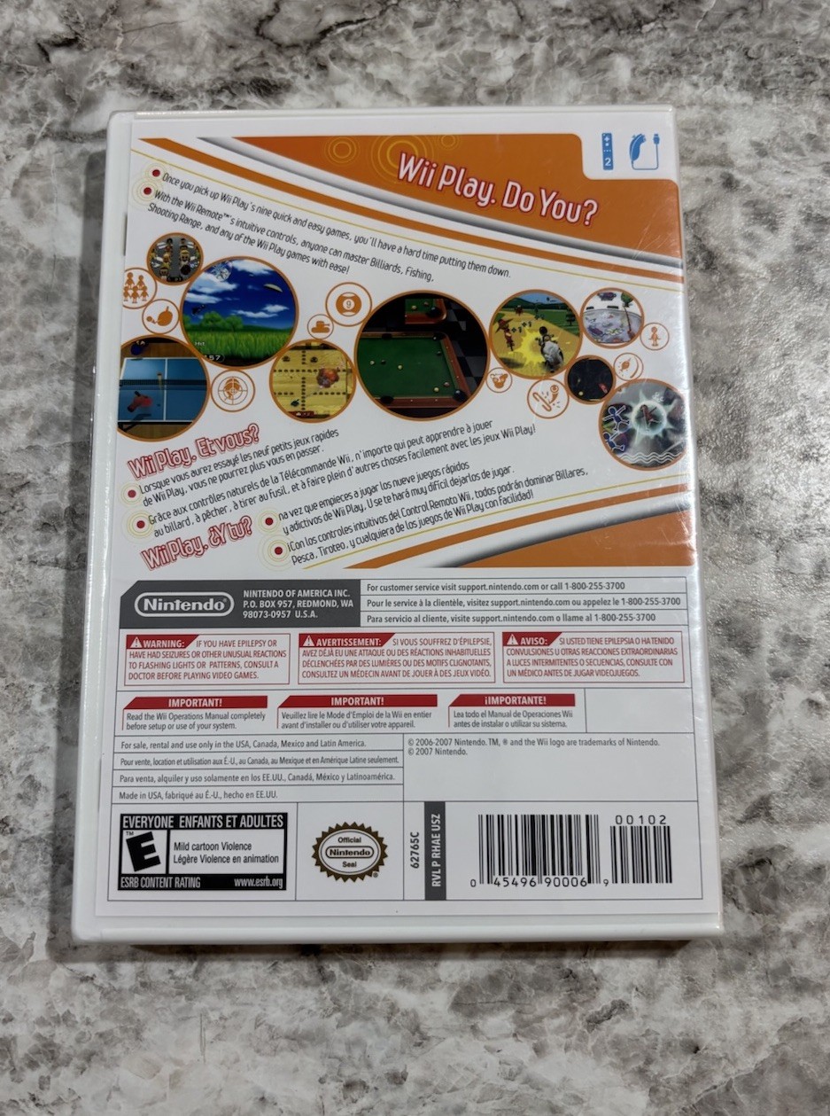 Nintendo Wii Play Nintendo Wii Manual Included Multiplayer Arcade Sports
