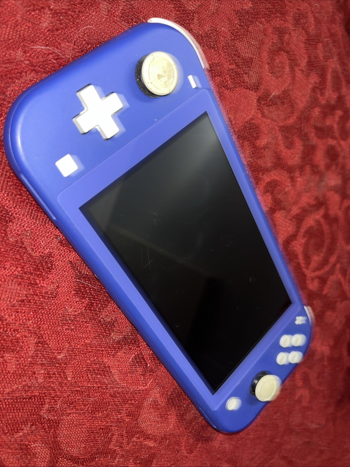 Nintendo Switch Lite Blue 32GB Console Broken FOR PARTS READ! Screen Black
