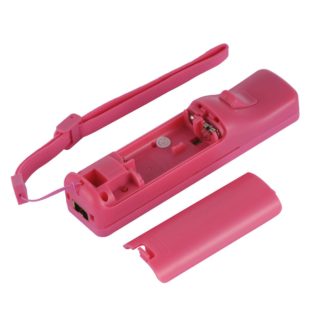 Built in Motion Plus Remote Controller And Nunchuck For Nintendo Wii Wii U Pink