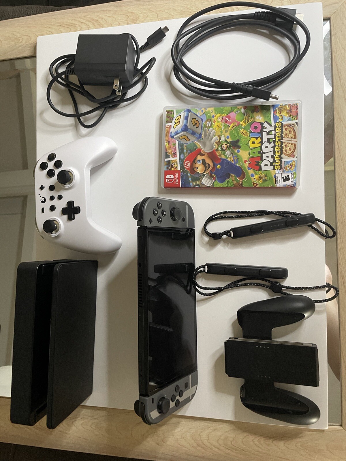 Nintendo Switch (OLED Model) Super Smash Bros. Bundle 64GB Console – Gray
