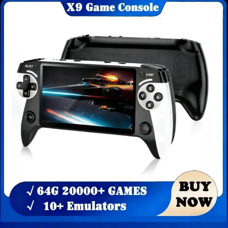 New 3000 Games X9 Handheld Video Game Console 5.5Inch Screen Retro Video Game Pl