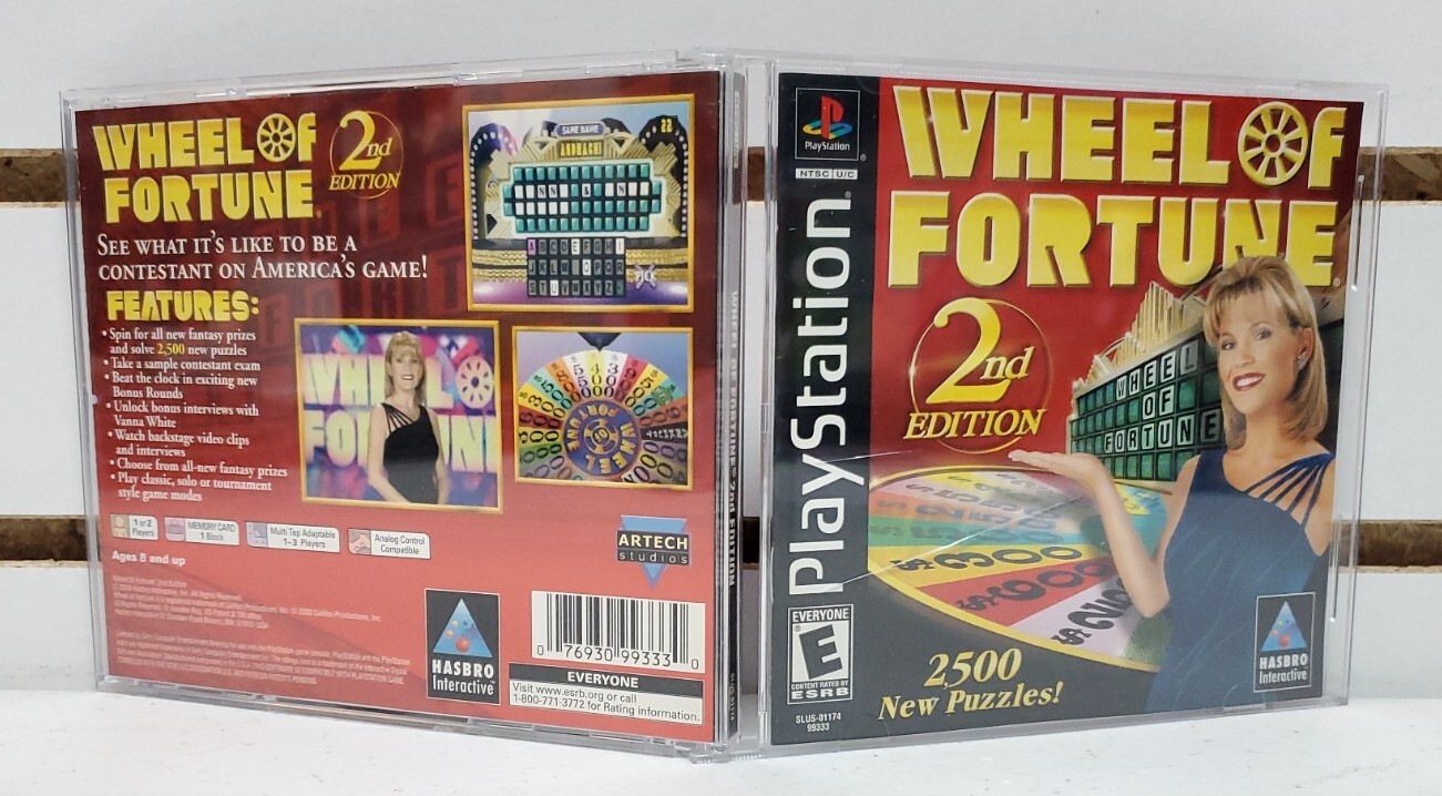 Wheel of Fortune 1st & 2nd Edition (Sony Playstation 1, PS1) Black Label *READ*