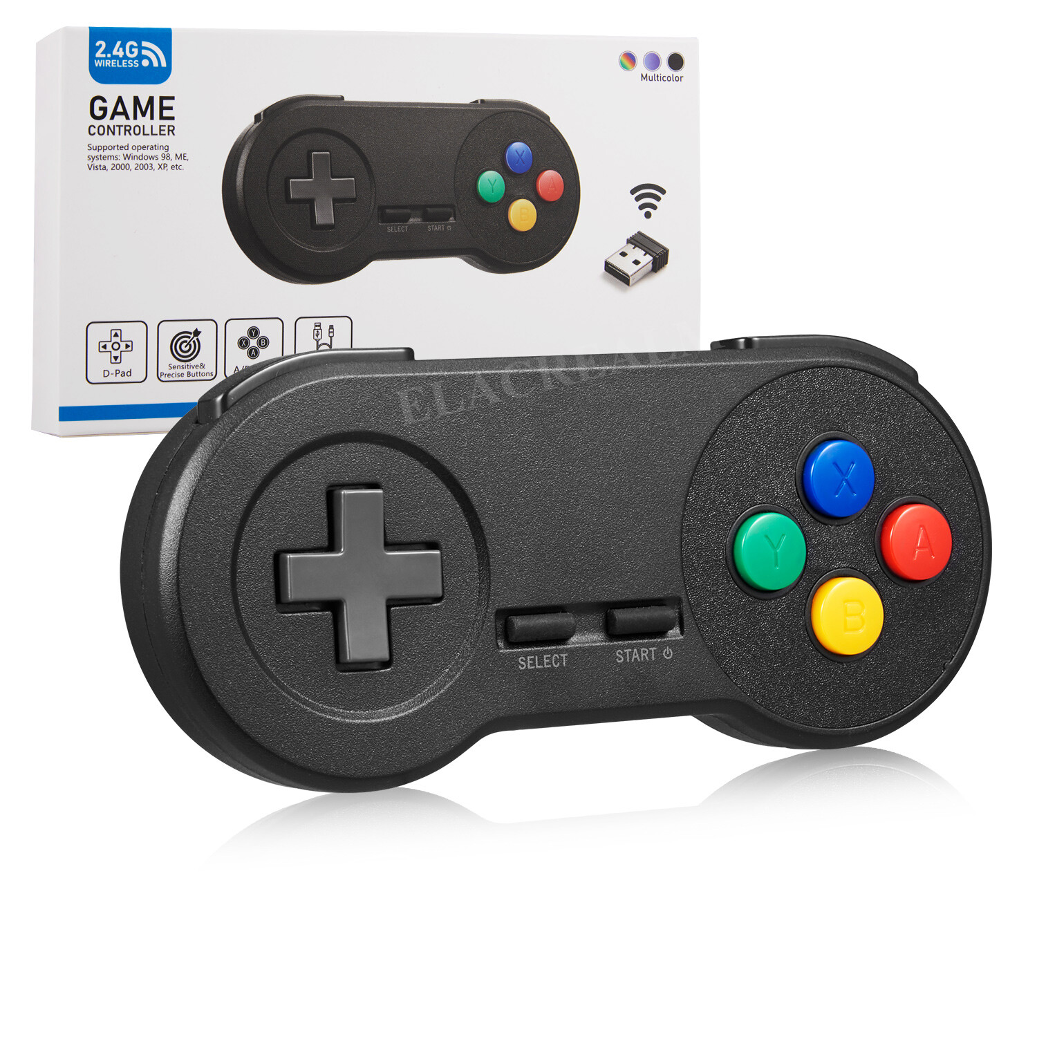 Wired/ Wireless SNES Controller USB Gamepad for PC MAC Raspberry Pi -Plug & Play