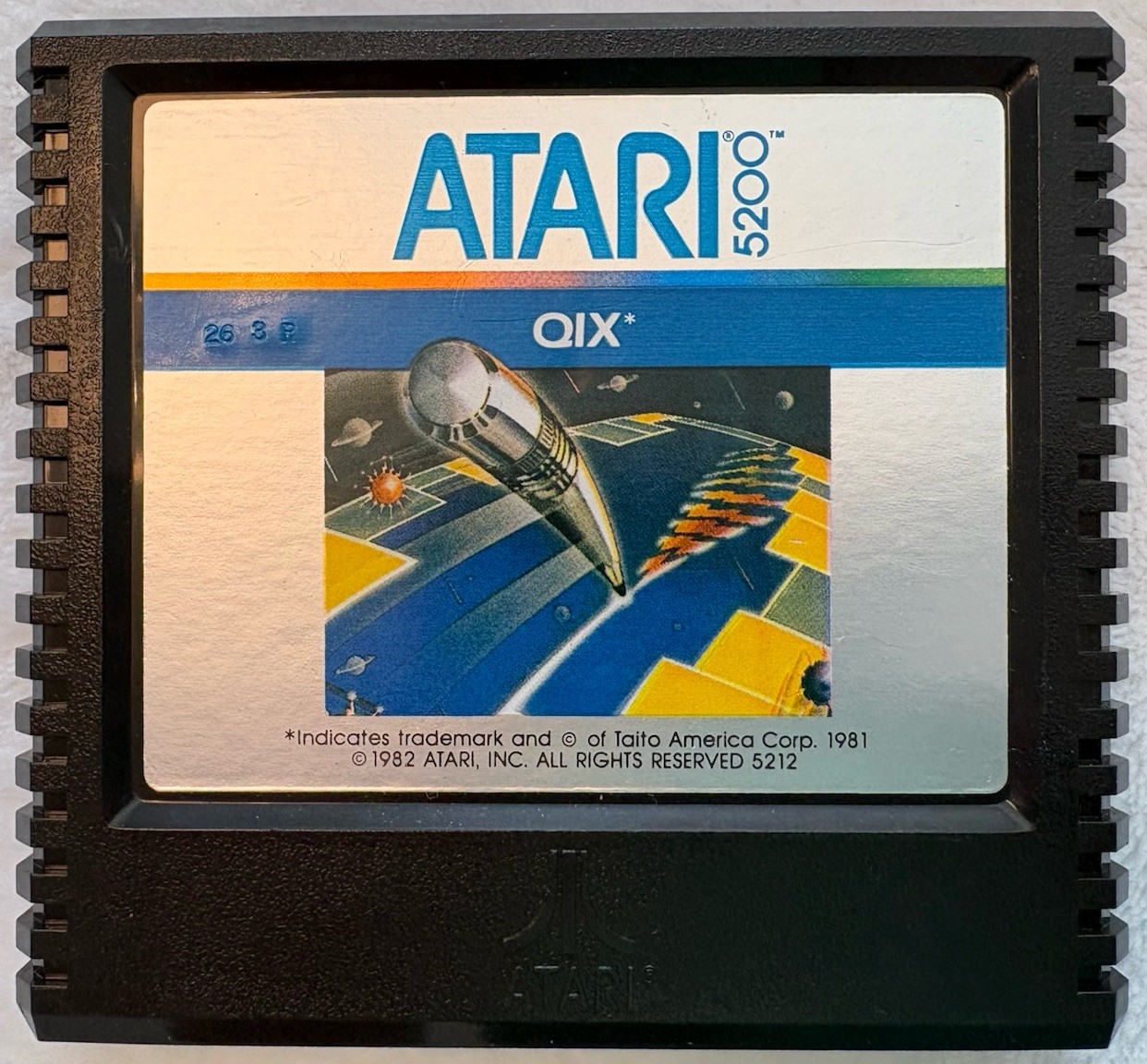TESTED Qix Atari 5200 VGC 1982 W/Manual – Video