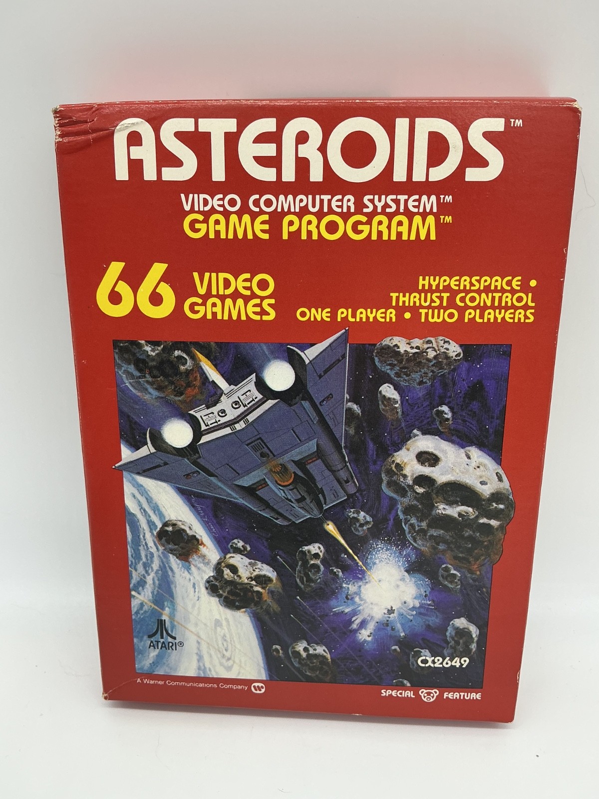 VINTAGE *NEW* Atari 2600: Asteroids 1981) CX2649 Early Print Box SEARS
