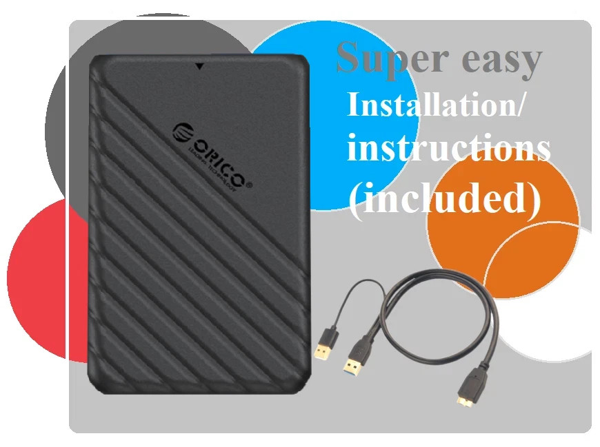 1TB or 500GB External Hard Drive for Nintendo Wii U Orico Expansion Drive