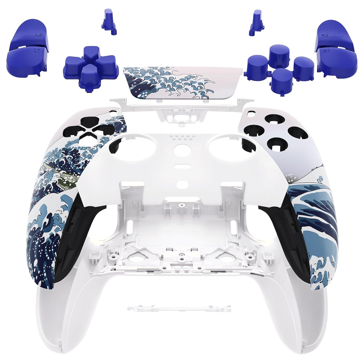 eXtremeRate For ps5 Edge Controller Full Set with Buttons Touchpad Cover NEW