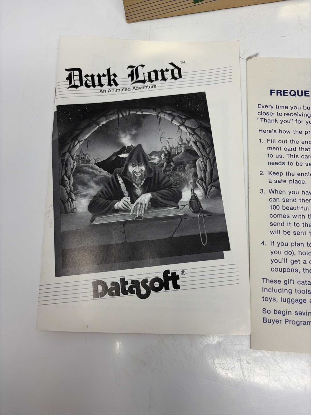 Dark Lord Datasoft Apple IIe Big Box Game 5.25″ Floppy Complete CIB 1987 RPG .