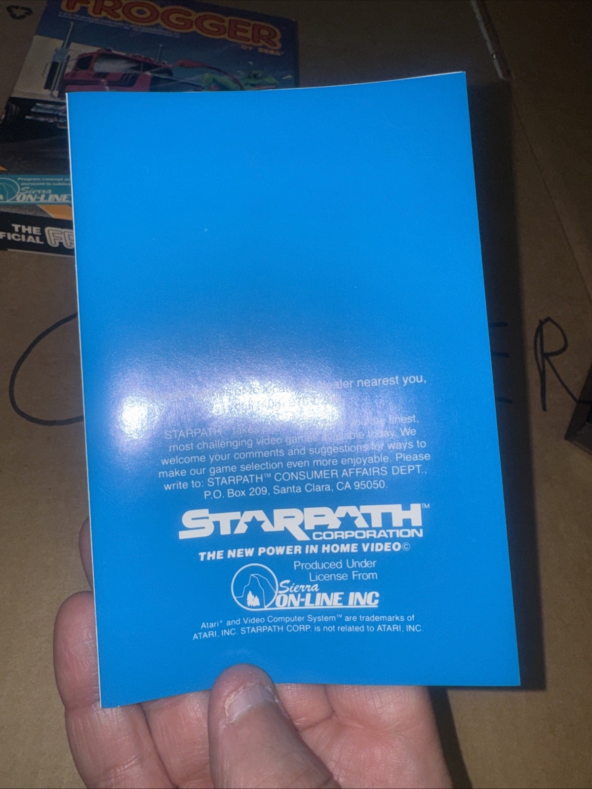 STARPATH 1983 Frogger By SEGA Atari VCS A Supercharger Game