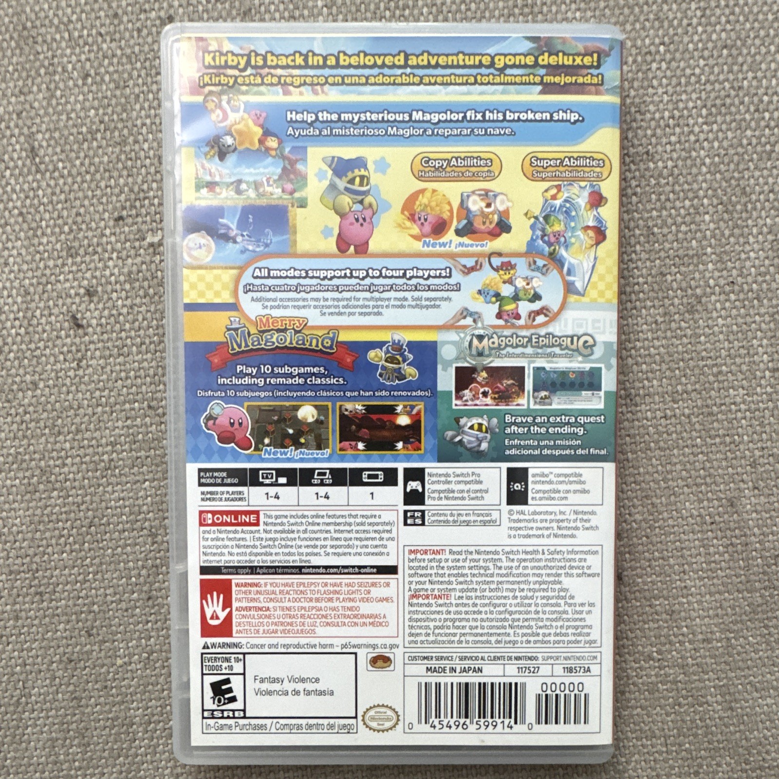 Nintendo Kirby’s Return to Dream Land Deluxe Switch Multiplayer E10+ NTSC 2023