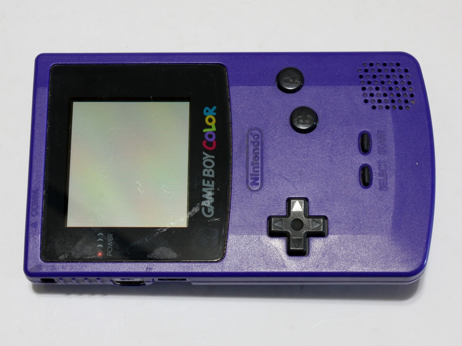 Nintendo Game Boy Color Handheld Game System Purple Grape W/One Game Tested