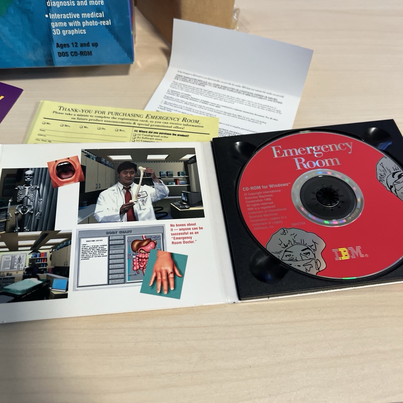 IBM Emergency Room & ER Intern CD‑ROM PC Game Vintage Medical Simulation