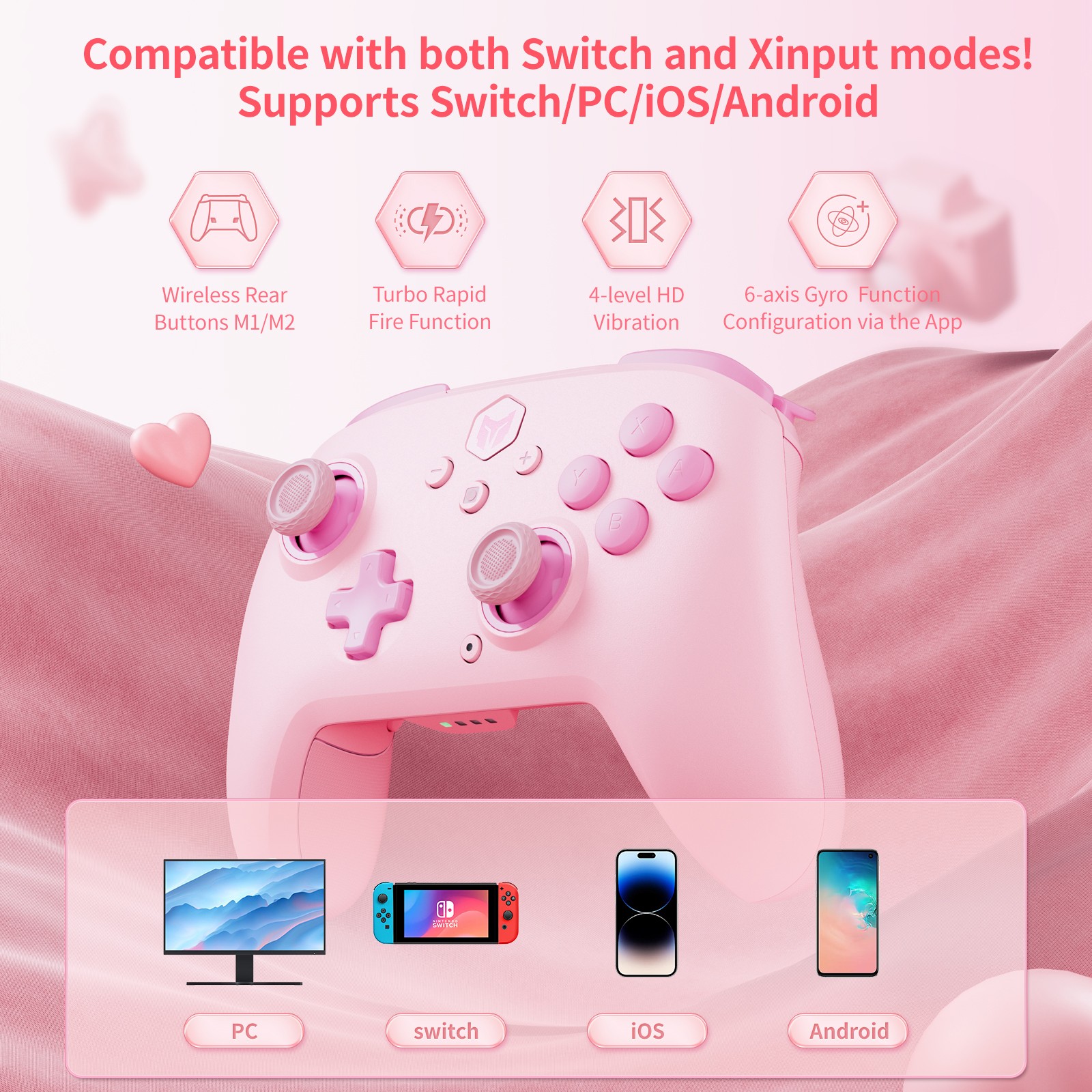 BIGBIG WON CHOCO Bluetooth Wireless Controller for Switch, PC, Android and iOS –