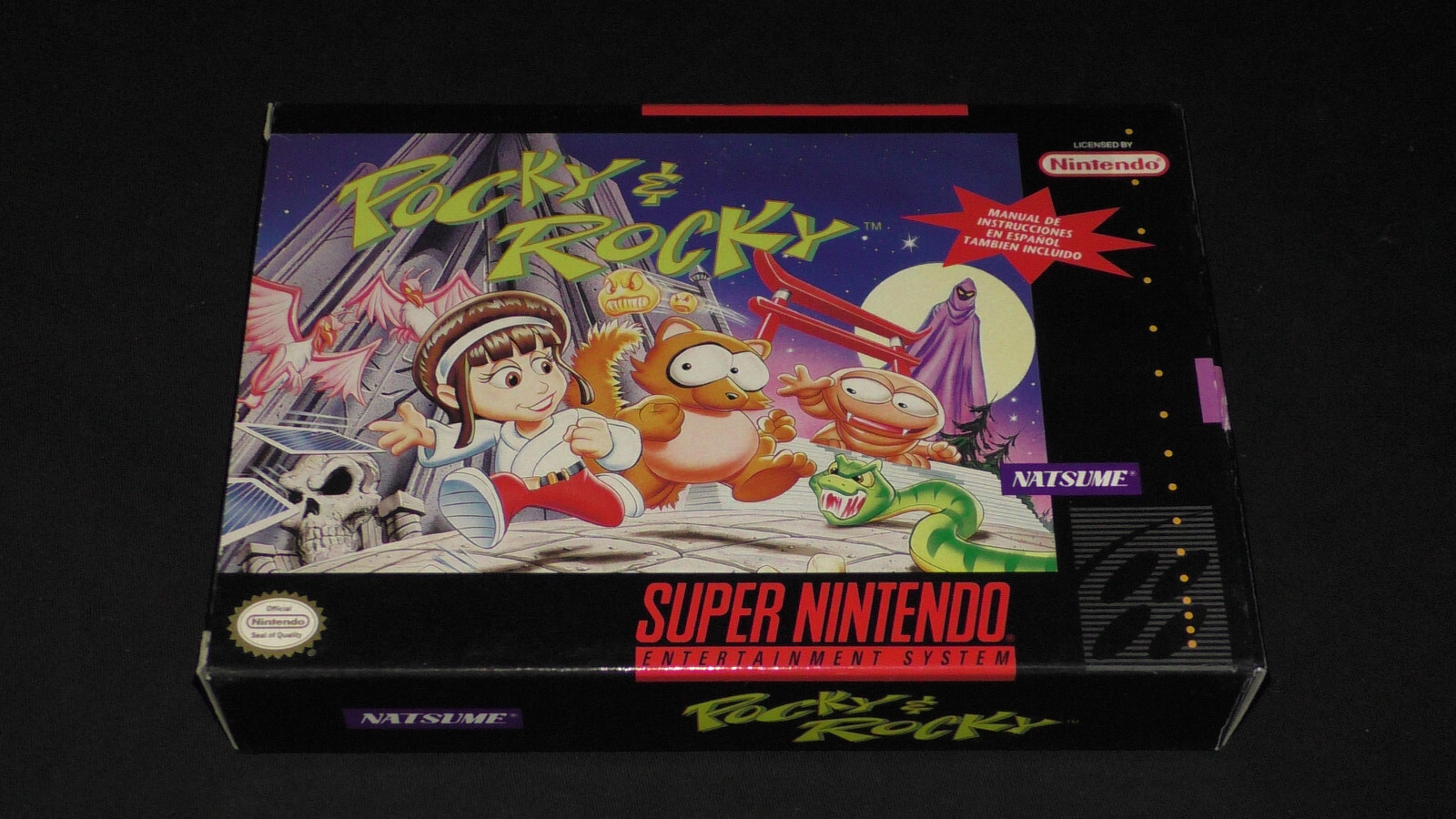 Pocky & Rocky [Box Only] Super Nintendo SNES Natsume NES And An