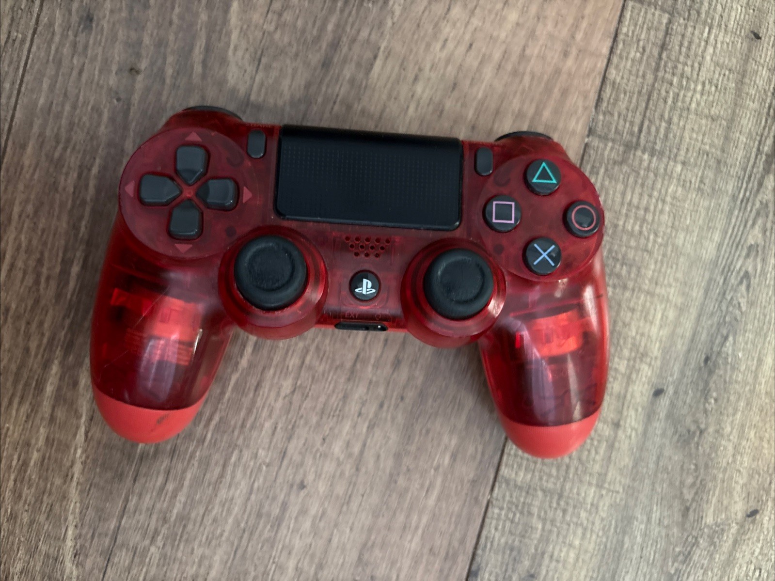 Sony Playstation PS4 DualShock Wireless Controller Rare Clear Red OEM (Tested)