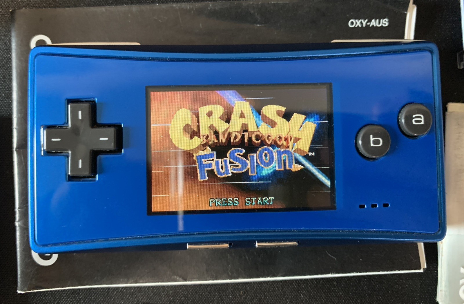Nintendo Gameboy Micro Console Blue OXY-001 (AUS) working + 4 games + charger