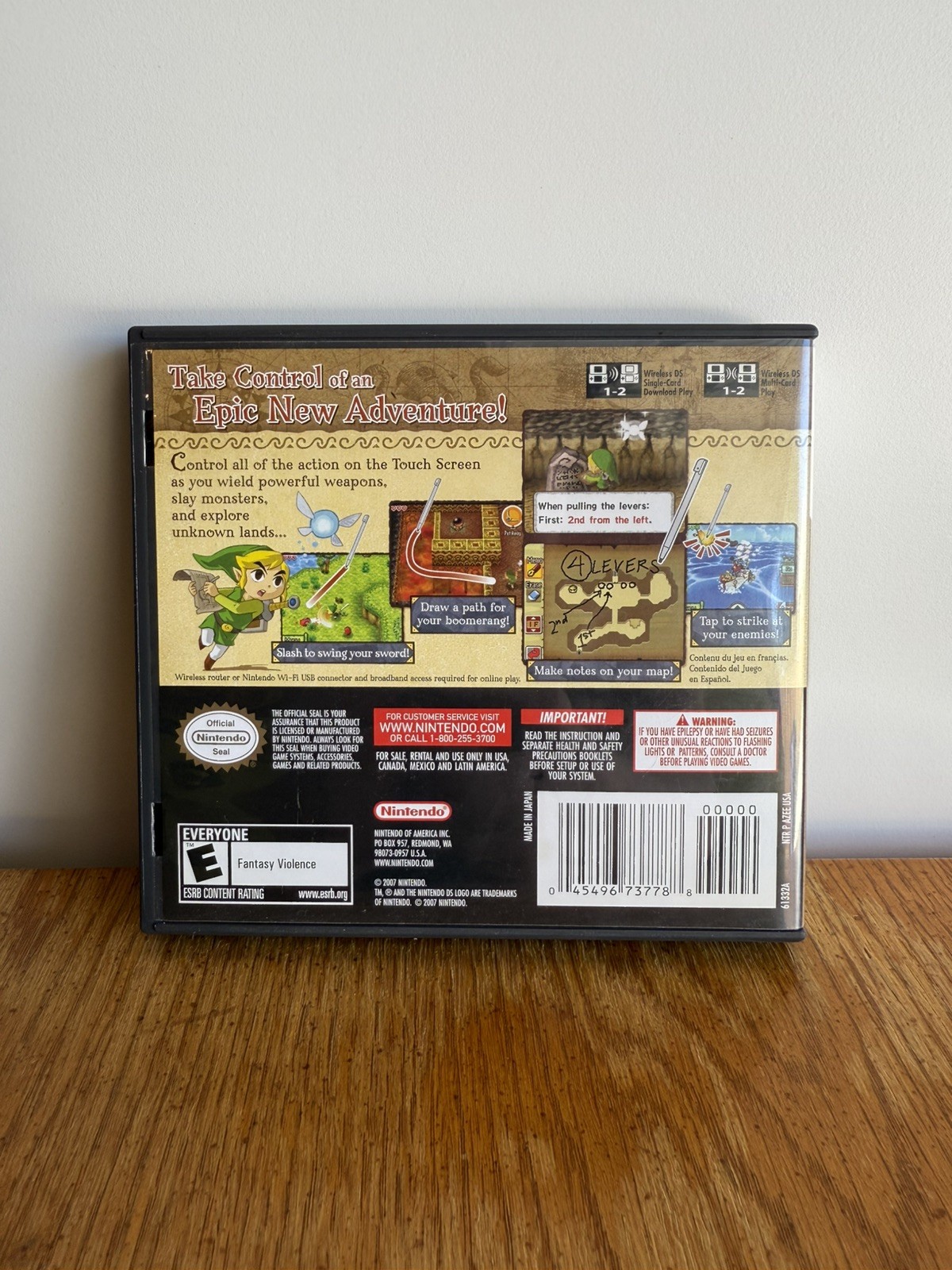 The Legend of Zelda Phantom Hourglass – Nintendo DS Game, Case, and inserts