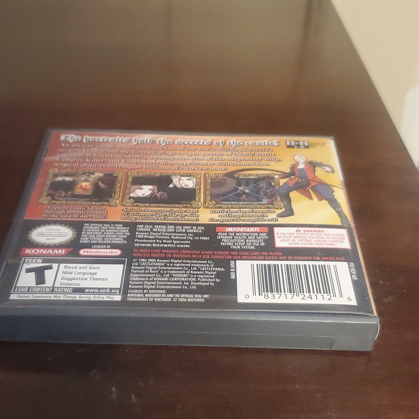Konami Castlevania: Portrait of Ruin Nintendo DS NTSC-U/C 2006 Manual Included